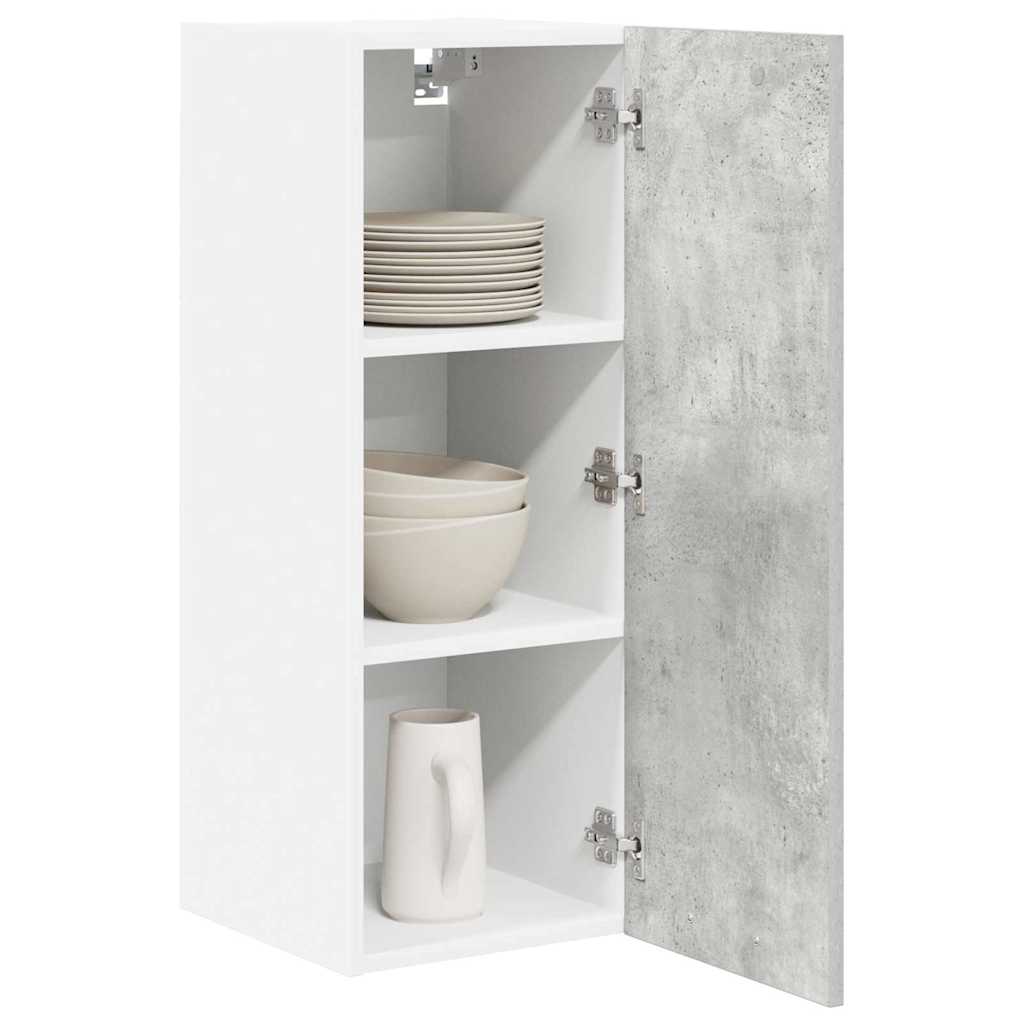 Hängeschrank Riga 2 pcs Betongrau und Weiß 30 x 31 x 80 cm